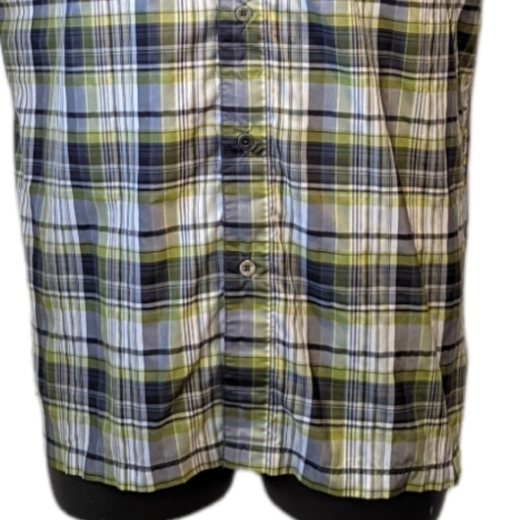 KHUL grey plaid button front shirt XL - Picture 3 of 10